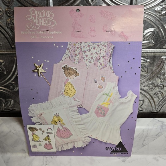 Precious Moments Other - Vtg 1990's Precious Moments Sew Free Fabric Applique‎ - Princess #516 NEW